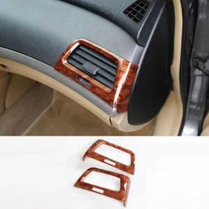 For Honda Accord 2008-2012 Wood Grain Dashboard L&R Air Outlet Vent Frame Trim - Picture 1 of 6