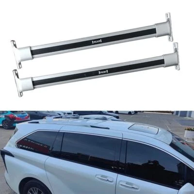 2Pcs Aluminum Roof Rail Rack Cross Bars Crossbar Fits For Sienna 2021-2025 - Image 1 of 4
