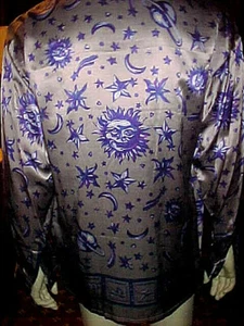 NWT MENS CREME DE SILK BEAUTIFUL SILK SHIRT STYLE COSMIC UNIVERSE 2000 MEDIUM - Picture 1 of 7