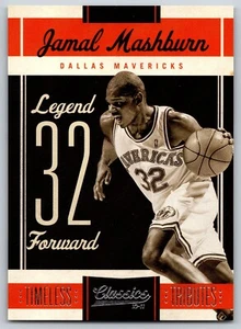Jamal Mashburn 2010-11 Classics Timeless Tributes Silver #108 Mavericks /250 - Picture 1 of 2