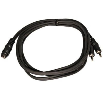6 Foot Stereo Female to Dual 3.5mm Male Cable-Audio Y Splitter (SA-Y7) - Image 1 of 3