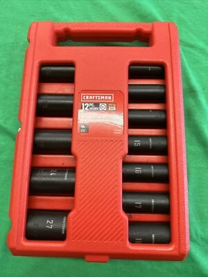 CRAFTSMAN Impact Socket Set, Metric, 1/2-Inch, 12-Piece (CMMT15887) (A19) - Image 1 of 2