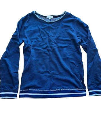 Suéter Pullover Appaman Niños Azul Marino Deshilachado y Rayas Blanco/Azul Acentos Talla 14 Foto 1 de 4