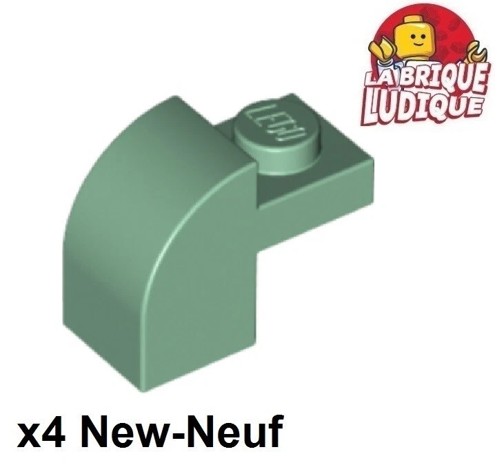 Lego 4x Brick Modified Slope 1x2x1 x1/3 Curved Pale/Sand Green 6091 - Image 1 of 1