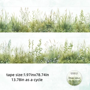 Flowers Plants Shrub PET Adhesive Tape Junk Journal Planner Scrapbooking Sticker - Picture 1 of 13