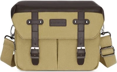 Camera Case Crossbody Shoulder PU Leather Messenger Bag for Canon/Nikon/Sony - Image 1 of 4