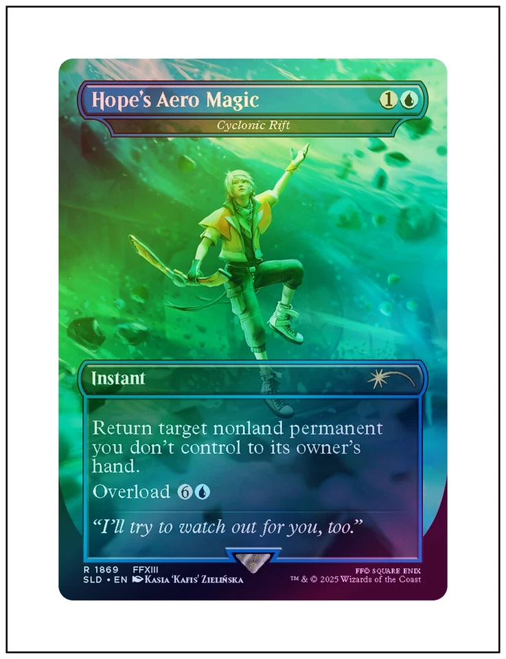 1x Hope's Aero Magic - Cyclonic Rift Foil Secret Lair Final Fantasy Magic MTG NM - Image 1 of 1