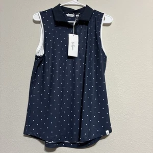 New Lady Hagen Large Navy Tank With White Stars - Picture 1 of 4