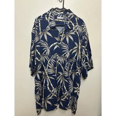 Camisa de manga corta con botones estampado de bambú Pierre Cardin para hombre 28PTP Foto 1 de 4