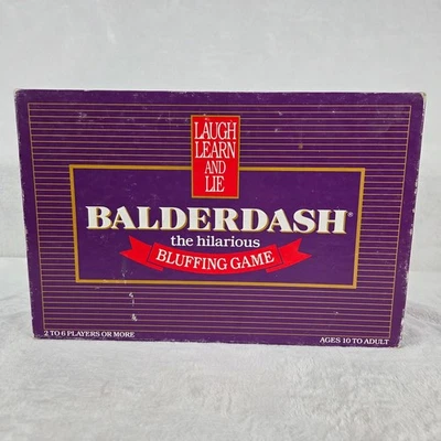 Vintage 1984 Balderdash The Hilarious Bluffing Game Complete No Pads - Image 1 of 4