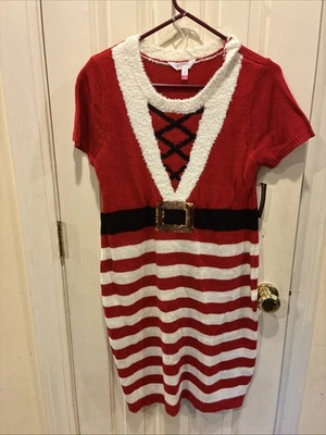 Ugly Women’s Christmas sweater dress Mrs. Claus size large - Image 1 of 2