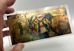 Dragonite - 24k Gold Foil Banknote - PREMIUM Pokemon Collectible Bill + SLEEVE! - Picture 1 of 4