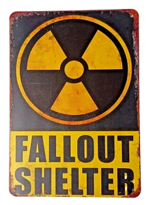 Fallout Shelter - Letrero de hojalata retro estilo vintage - Imagen 1 de 2