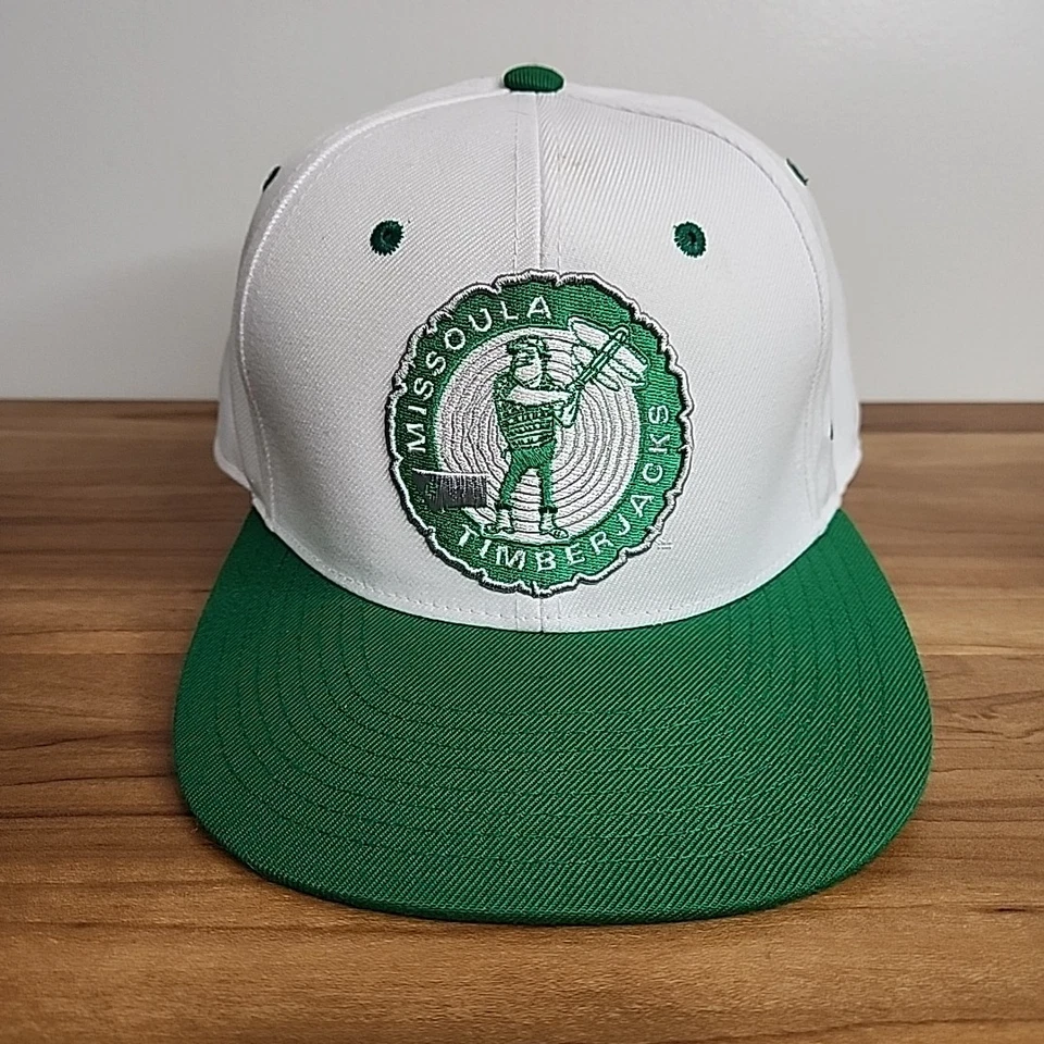 Missoula Timber Jacks White Zephyr Fitted Hat 7 7/8 Pioneer Baseball League Cap - Image 1 of 4
