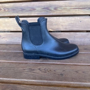 Nice Women’s Size 38/7.5 Black Rubber English Riding / Muck / Rain / Ankle Boot - Picture 1 of 6