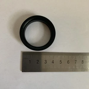 44mm Black Double Flared Silicone Flesh Tunnel, Ear Plug, Stretched Ears - Picture 1 of 3