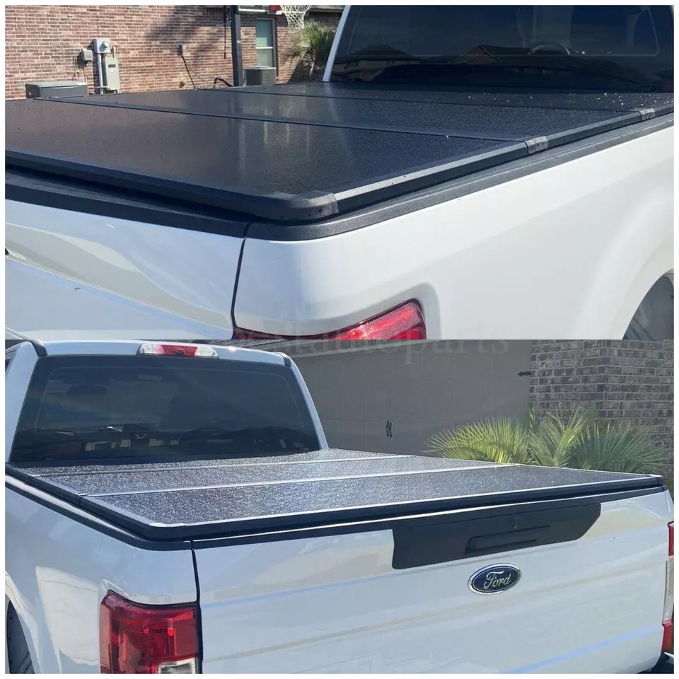 For 99-23 Ford F250 F350 Superduty 6.75ft Hard Tri-Fold Truck Bed Tonneau Cover Foto 1 de 4