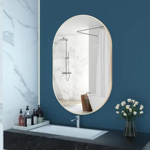 Wall Mirror for Bathroom, Bedroom, Living Room - 36 X 24 Inch Oval Wall Mounted - Picture 1 of 12