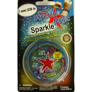 Carrete mágico elástico azul zafiro brillo 5 metros 1 mm diámetro cable elástico - Imagen 1 de 1
