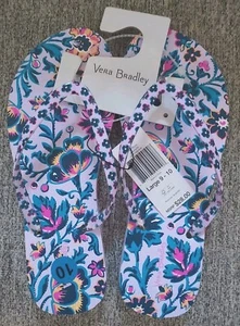 Vera Bradley Flip Flops Sandalen Cloud Vine Multi Floral Large 9-10, neu - Bild 1 von 5