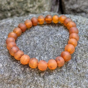Pulsera Ámbar Báltico Natural Coñac Barroco Cuentas Unisex, Regalo Hombre Mujer - Imagen 1 de 5