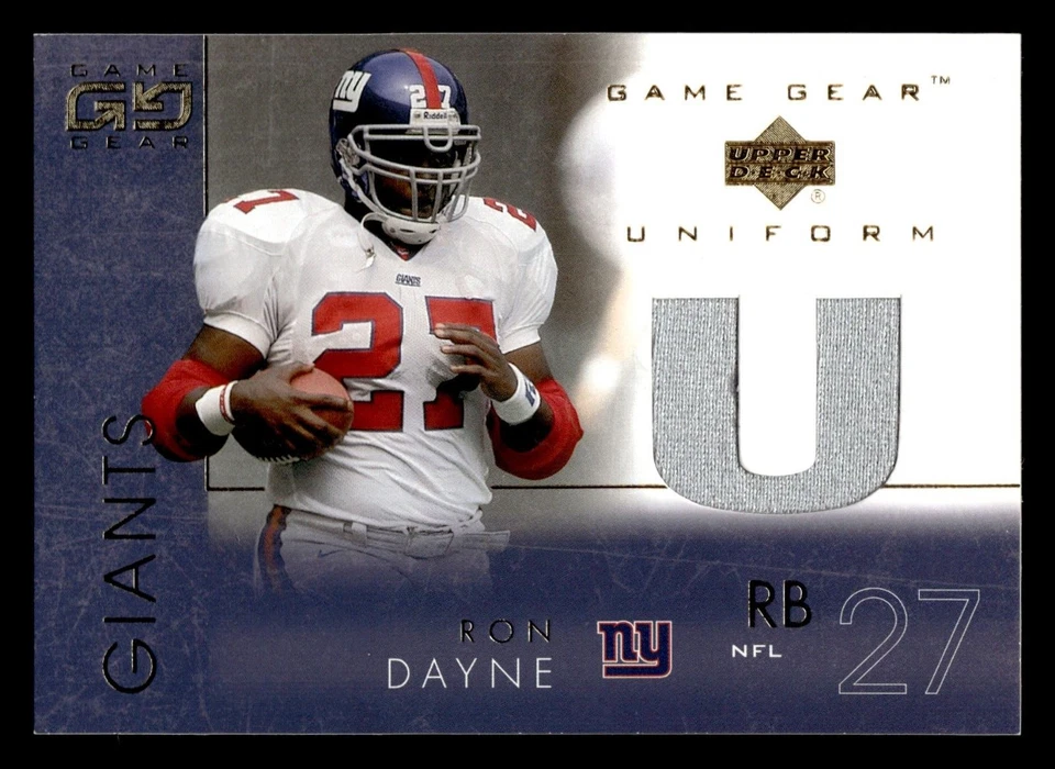 2001 UD GAME GEAR UNIFORMS #RDU RON DAYNE GAME USED JERSEY NEW YORK GIANTS - Image 1 of 3