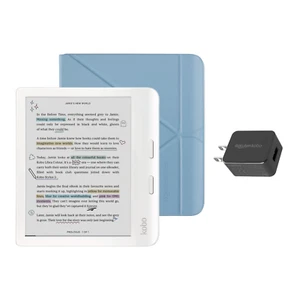 Kobo Libra Colour White eReader with Case Bundle NEW RETAIL - Picture 1 of 8