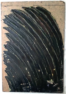 HANS HARTUNG ? - ABSTRACT MODERNIST BLACK COMPOSITION OIL 1950's - TO RESTORE - Picture 1 of 13