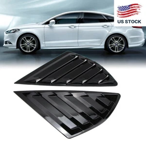 For Ford Mondeo Fusion 13-19 Rear Side Window Quarter Louver Cover Glossy Black - Picture 1 of 12