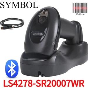 Symbol Motorola LS4278-SR20007WR 1D Wireless Barcode Bluetooth  Scanner w Cradle - Picture 1 of 10