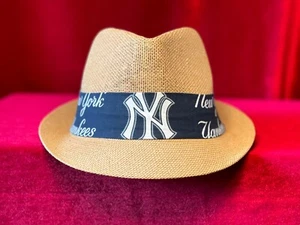 MLB New York Yankees Unisex Sommer Fedora Panama Strohhut mit Band - Bild 1 von 20