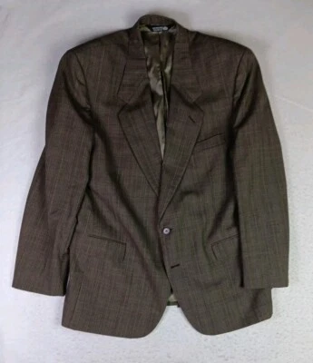 VTG John Alexander Blazer Mens 43R Wool Glen Plaid Sport Coat Suit Jacket - Image 1 of 4