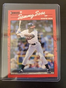 1990 Donruss Sammy Sosa RC #489 ERROR Card Wrong Bday- White Sox - Picture 1 of 7