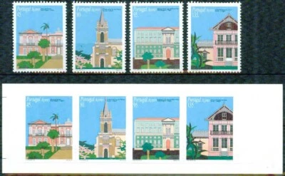 PORTUGAL(AZORES)-1995 –19TH CENTURY ARCHITECTURE & BOOKLET– VF** - Image 1 of 2