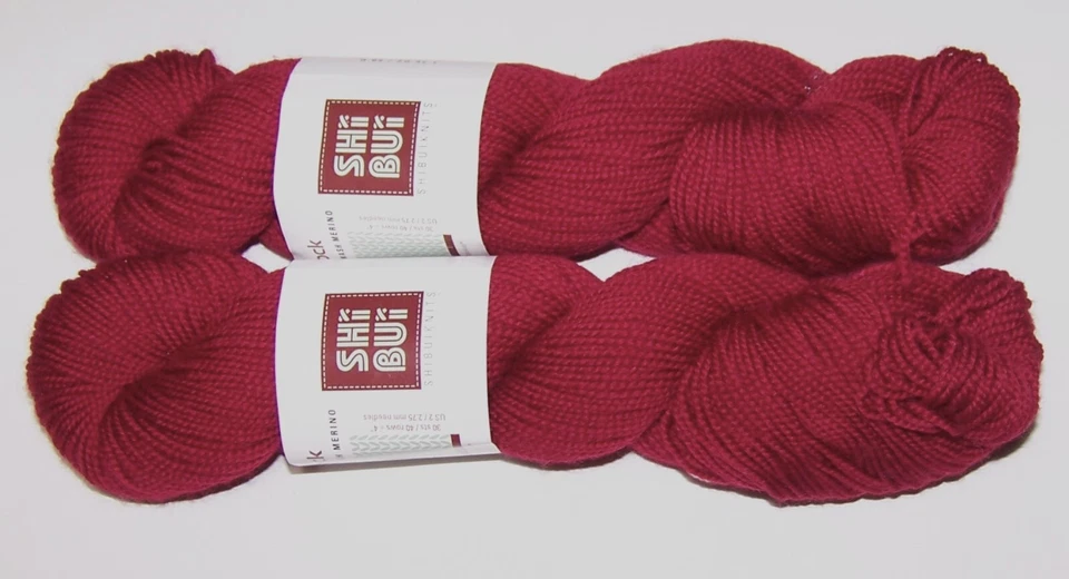 Two 50gm Skeins of SHIBUI 100% Superwash Merino Sock Yarn #430 CRANBERRY TONAL - Image 1 of 1