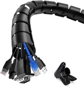 2x10 m Manchon de Câble Gaine Gestion des Câbles Rangement Manchon de Rangeme... - Afbeelding 1 van 8