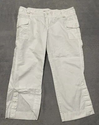 Vtg Y2K Old Navy Cargo Button Side Pants Ultra Low Waist Trouser Womens Size 16 - Image 1 of 4