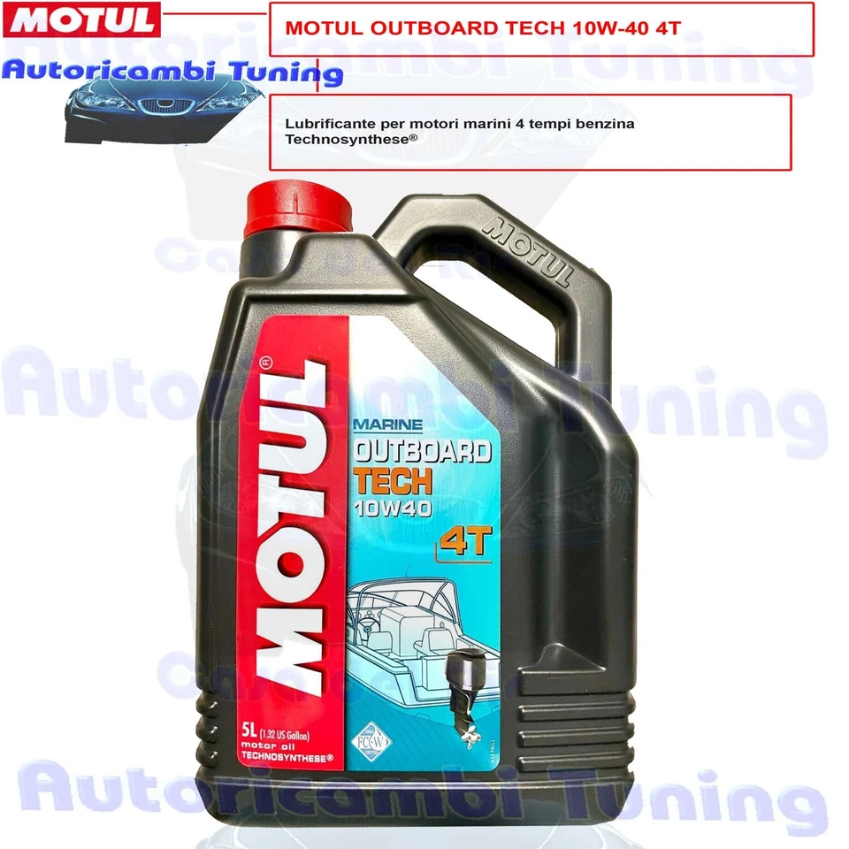 Olio Motore Motul OUTBOARD TECH 4T 10W-40 NMMA FC-W Fuoribordo Barche Moto 5 LT