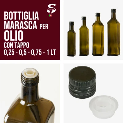 Bottiglie Marasca per olio in vetro  con tappo - Image 1 of 4