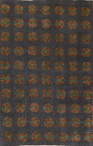 Vintage Overdyed Tebriz All-Over 7'x11' Area Rug Handmade Evenly Low Pile Carpet - Picture 1 of 12