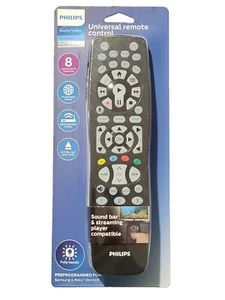 Philips 8 Device Elite Plus Backlit Universal Remote Control - Brushed Black - Picture 1 of 6