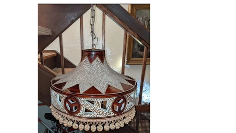 Vintage Love and Peace Ceramic Pendant Chandelier Cover