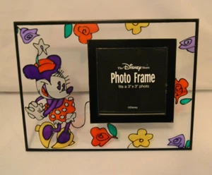 Marco de fotos de vidrio de Minnie Mouse de la tienda Disney foto de 3"x3" NUEVO - Imagen 1 de 2
