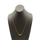Gold Tone 1.85mm Rope Chain Four Ball Bead Slide PendantFashion Necklace 23 Inch