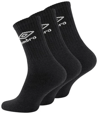 3 paar Umbro Sportsocken Herren Tennissocken Frotteesocken schwarz - Image 1 of 2