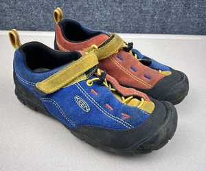 Keen Sneaker Child Size 2 Blue Jasper 2 Outdoor Walking Laced Up Casual Comfort - Picture 1 of 12