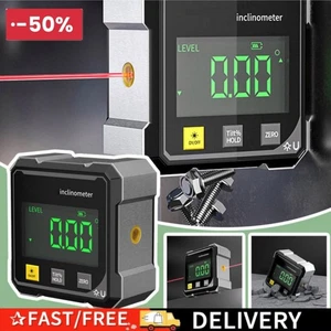 Woodworking Tools 4-sided Magnetic Dual Laser Inclinometer Digital Laser Level✨- - Picture 1 of 10