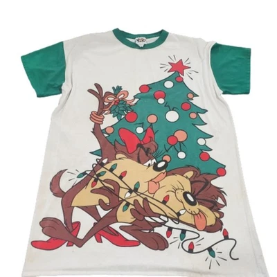 Vintage Looney Tunes Tasmanian Devil T-Shirt Mens XL She-Devil Christmas 90s Taz - Image 1 of 4