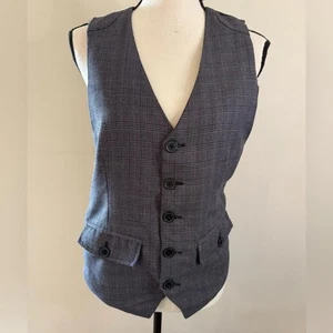Sovereign Code vest gray plaid outer blue white  plaid SZ SM - Picture 1 of 11