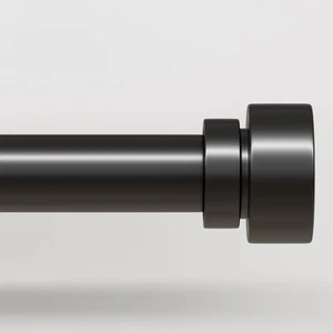 Modern Black Curtain Rods for Windows 72 to 144 Inches Adjustable Length Heav... - Picture 1 of 8